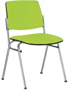 LUISA židle konferenční, koženka zelená